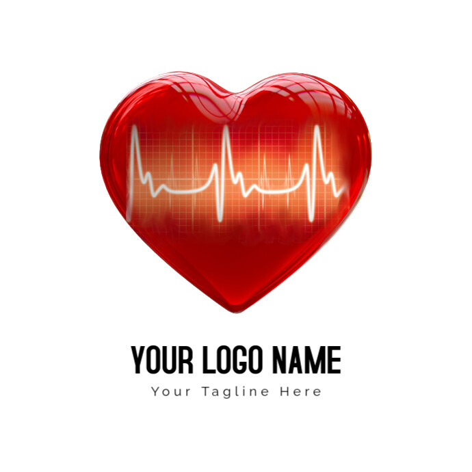 3d  Computer Graphics Heart Logo template
