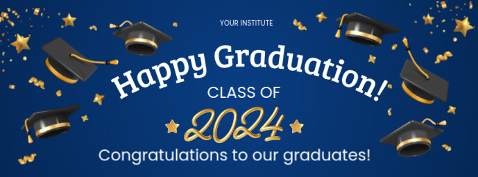 Facebook. Congratulations 3d Congratulations Graduation Facebook Cover Template | PosterMyWall