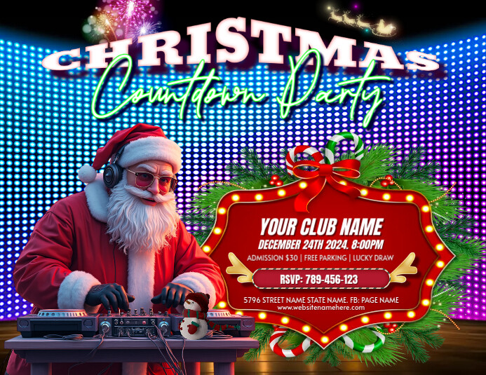 3d Cool Christmas Party Event Flyer Template | PosterMyWall