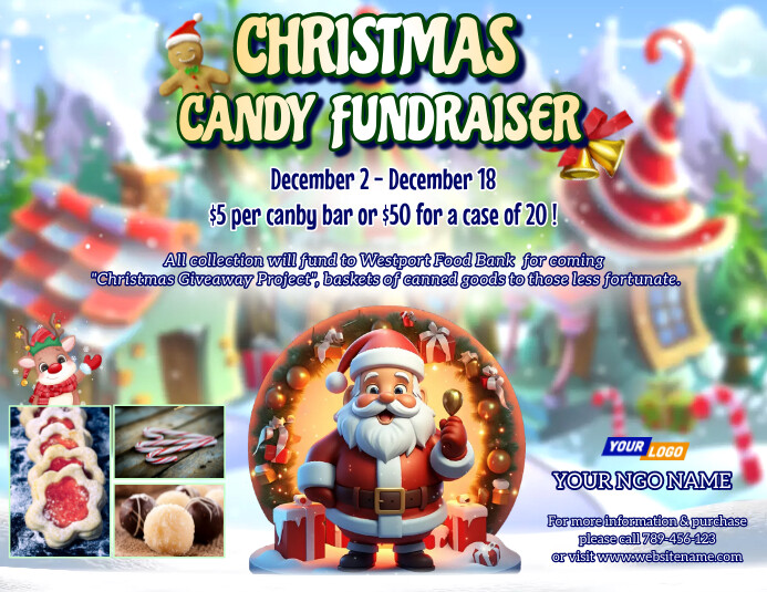 3D Creative Christmas Fundraiser Event Poster Template PosterMyWall