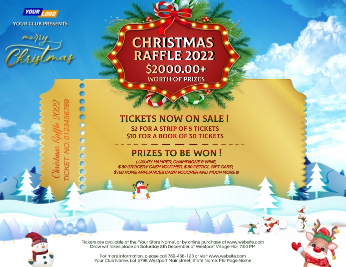 Copy of 3D Creative Christmas Raffle Sale Event Flyer | PosterMyWall