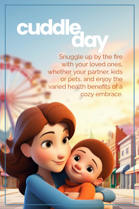 3d Cuddle Day Poster Template | PosterMyWall