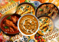 3d Curry India Food A4 template