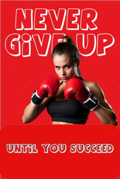 3d Customizable Never Give Up Template  Pinterest Graphic