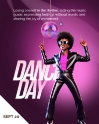 3d Dance Day Instagram Portrait template