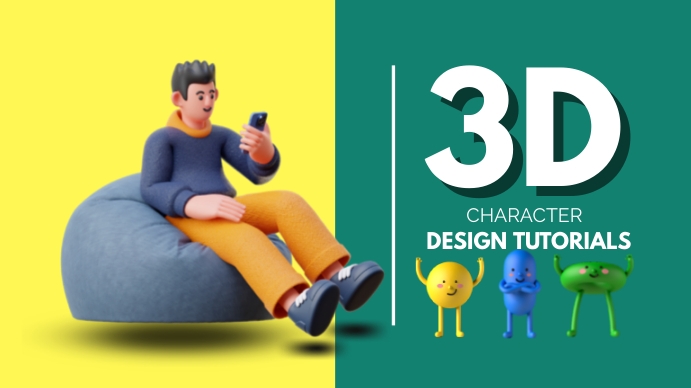 3d design tutorials thumbnail template