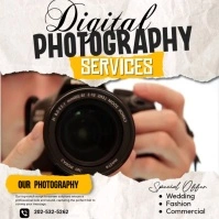 3d Digital Photography  Instagram Post template