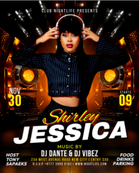 3d Dj Artist Live Performance Event Party Promotion Female Dj Tour Club Concert Music Festival Flyer Instagram Portrait template