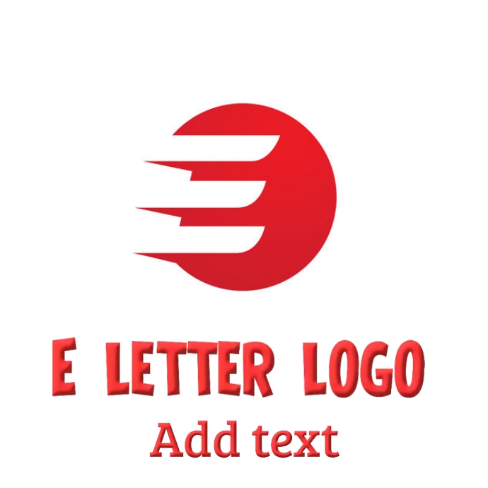 3D E letter logo design template. | PosterMyWall