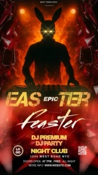 3d Easter Party template Instagram-Story