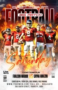 3d Editable Football Game Day Template Tabloid