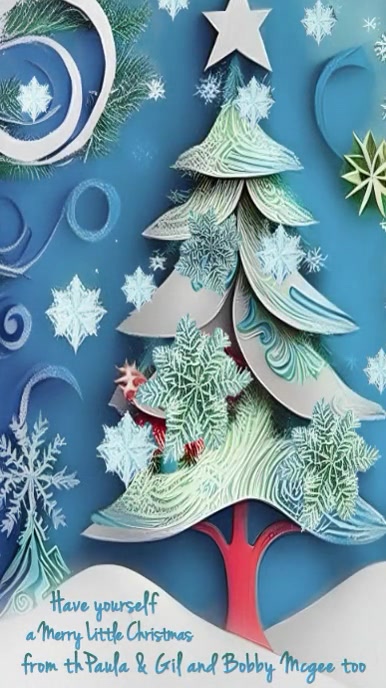 3D Effect Christmas Card Template PosterMyWall