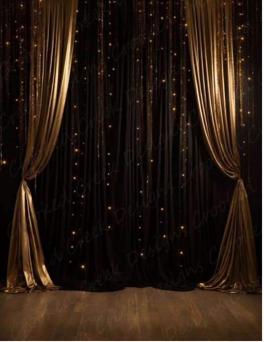 3d Elegant Event Stage Backdrop  Flyer (us Letter) template