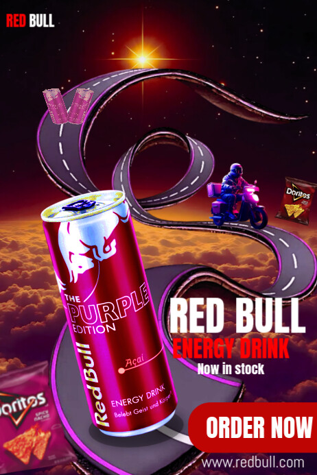 3d Energy Drink Poster template