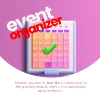 3d Event Organizer Day Instagram Post template