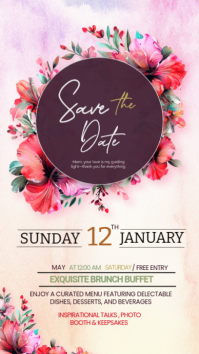 3d floral Historia de Instagram template