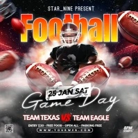 3d Football Game Day Video Social Media Ad Instagram Post template