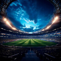 3d Football Stadium Design  Instagram Post template