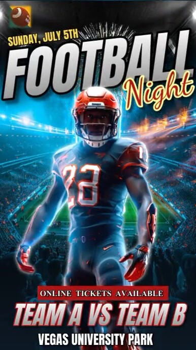 3d Football Template Instagram Reel PosterMyWall 3d Football Template Instagram Reel PosterMyWall