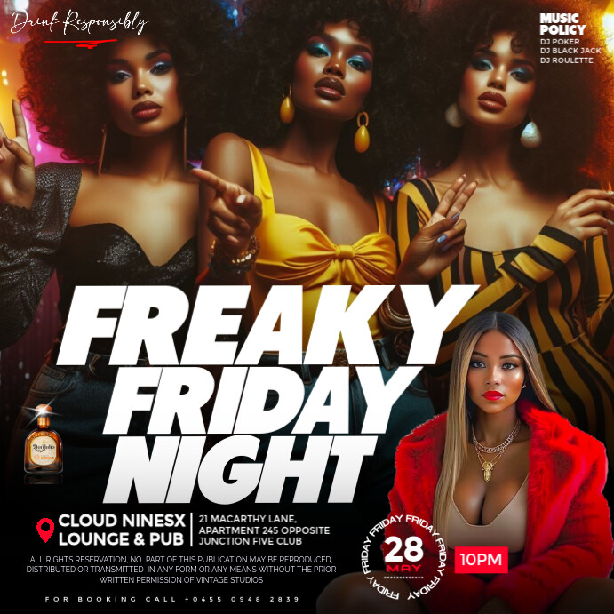 Copy of 3d Freaky Friday Party Flyer for Instagram | PosterMyWall