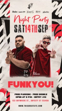 3d Funky Party Instagram Story template