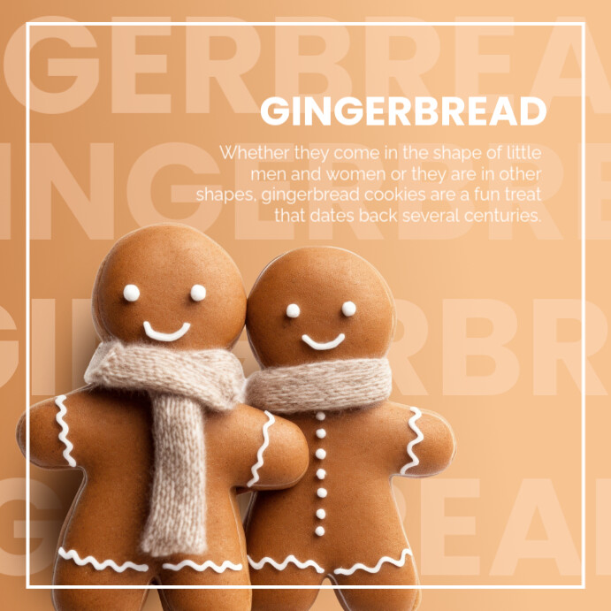 3d Gingerbread Man Instagram Post Template | PosterMyWall