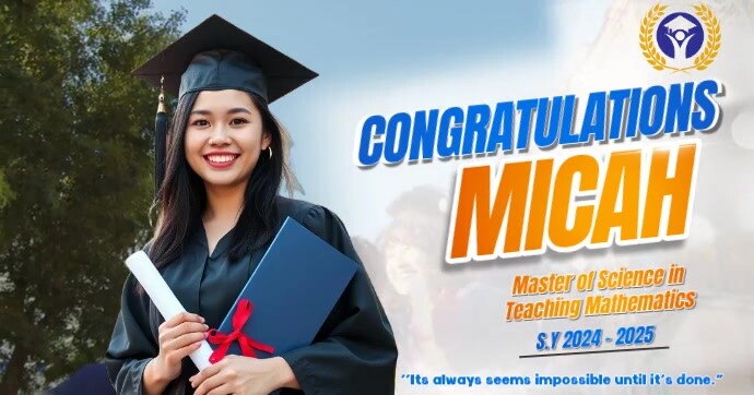 3d Graduation  Facebook Shared Image delt Facebook-billede template
