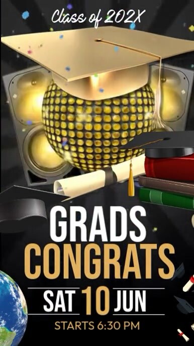 3d Graduation Party Invitation Instagram Reel template
