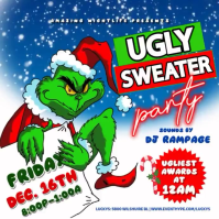 White Ugly Sweater Party Instagram Post Template