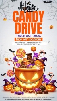 3d Halloween Candy Drive Instagram Story template