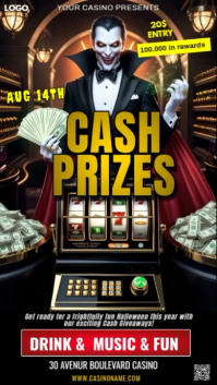3d Halloween Cash Prizes Instagram Story Instagram Story template
