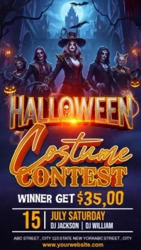 3d Halloween Costume Contest Instagram Story template