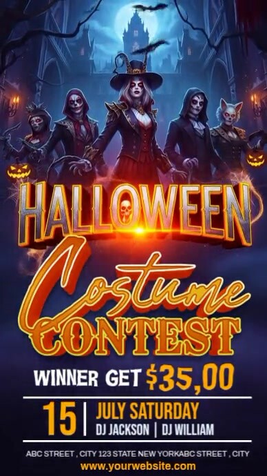 Copy of 3d Halloween Costume Contest Instagram Story | PosterMyWall