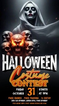 Black Halloween Costume Contest Instagram na Kuwento Template