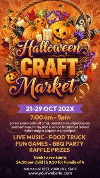 3d Halloween Craft Market Instagram Story template