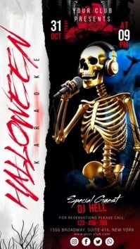 3d Halloween Karaoke Digital Display (9:16) template