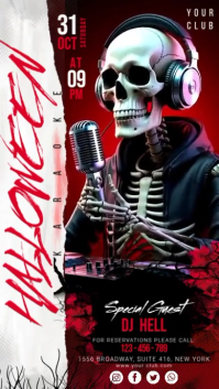 3d Halloween Karaoke Digital Display (9:16) template