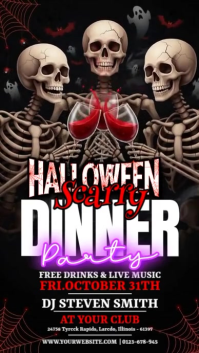 3d Halloween Scary Dinner Night Instagram Story template