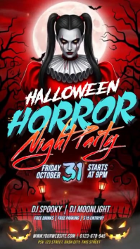 3d Halloween Scary Horror Night Party Instagram Story template