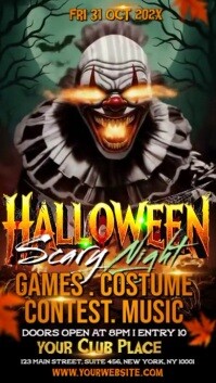 3d Halloween Scary Night Instagram Story template