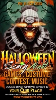 3d Halloween Scary Night Instagram Story template