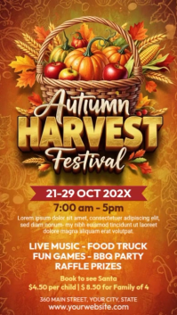 3d Harvest Festival Instagram Story template