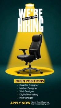 3d Hiring Notice Instagram Reel template