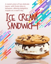 3d Ice Cream Sandwich Day Instagram Portrait template