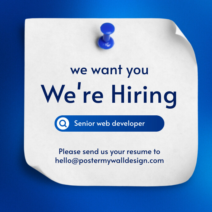 3D Illustrative Blue White Modern Gradient We Instagram Post template