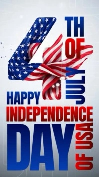 3d Independence Day Of Usa Instagram Story template