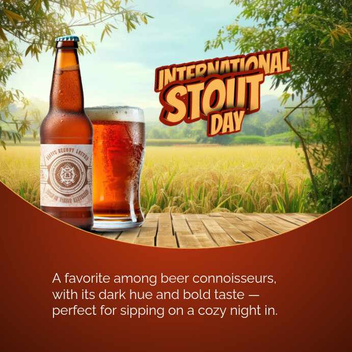 3d International Stout Day Instagram Post Template | PosterMyWall