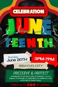3d Juneteenth Celebration Schedule Poster Iphosta template