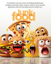 3d Junk Food Instagram Portrait template