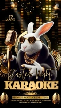 3d Karaoke Easter Digital Display template